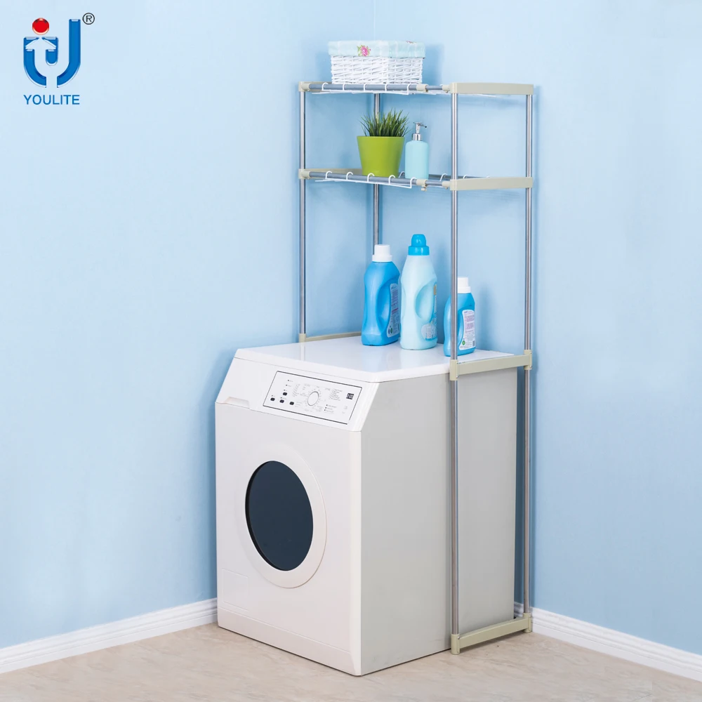 Good quality behind washer dryer adjustable washing machine rack
