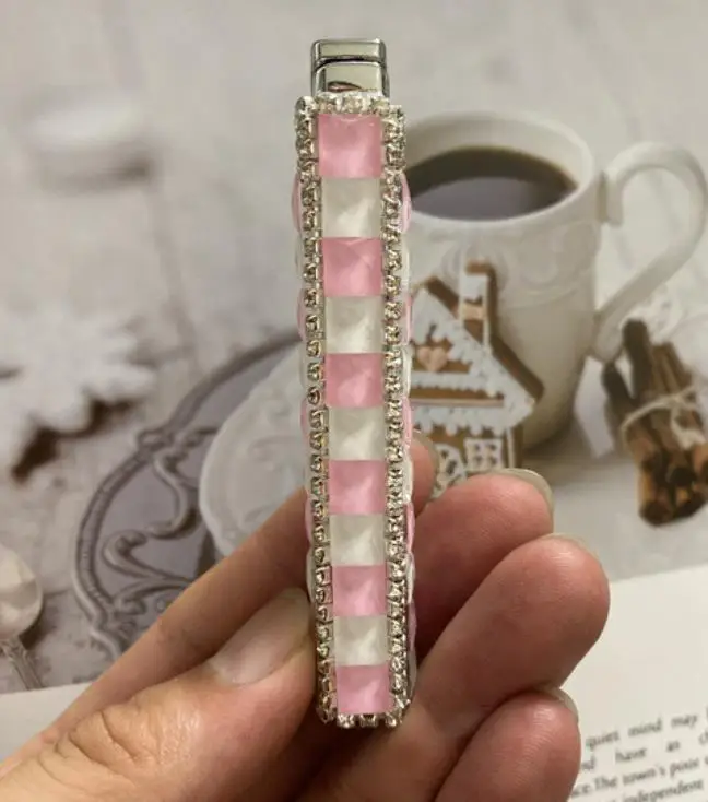 Diamond Lighter Windproof Flame Double-sided Press Lighter Rechargeable lighter