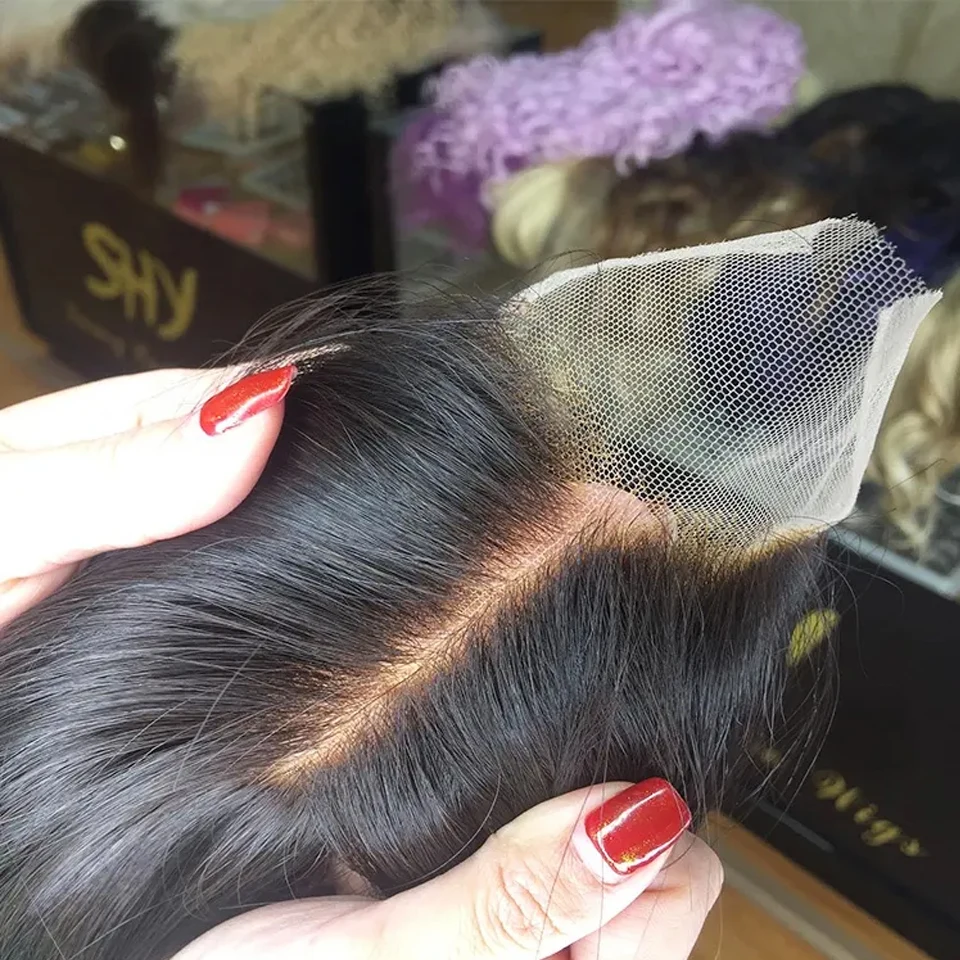 Wholesale 4X4 5X5 6X6 Hd Lace Closure Raw Indian Temple Hair Closures Et Lace Frontal Vente Gros