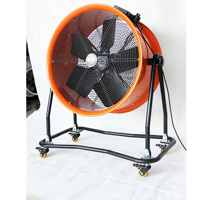 600MM 24Inch Portable 380V Ventilating Fan 220V Drum Cooling Fan with DC Axial Motor