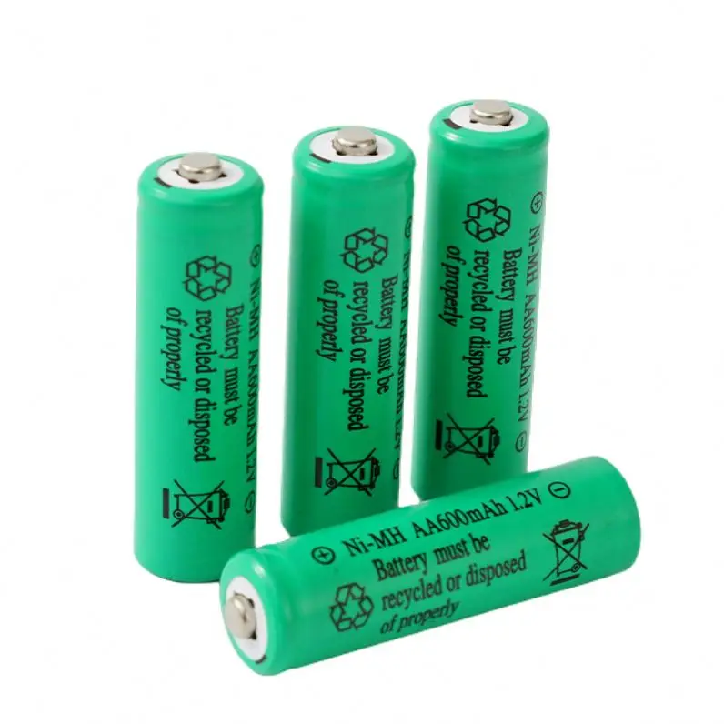 Aa перезаряжаемая nimh батарея 1 2 В 600 мАч aa 600mah v ni mh
