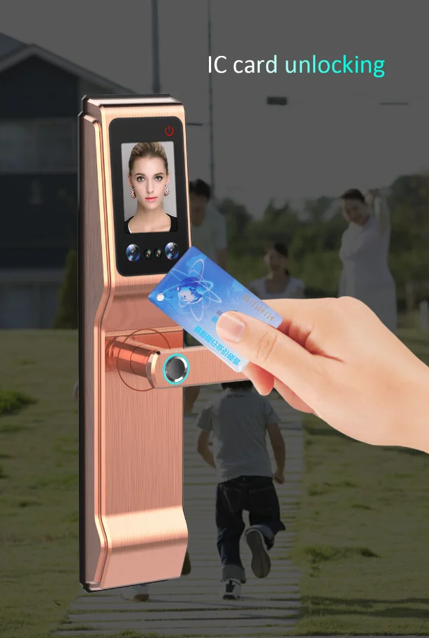 Huarui lock H9 smart security lock fingerprint, dna fingerprint door lock, door digital fingerprint lock