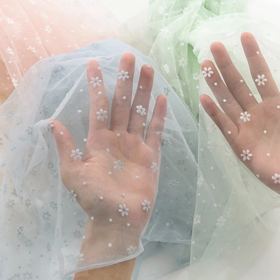 Wholesale 100% Polyester Pure White Wedding Dress Silk Organza Lace Fabric