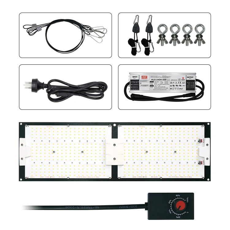 Get 10% off Waterproof KingBrite 240w light, samsung lm301h with cree xpe2 660nm 730nm LG UV switch grow board