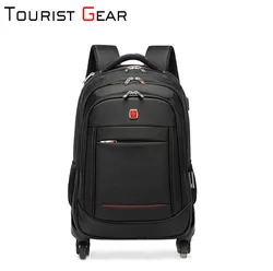 2022 trend hot multi-purpose travel trolley bag Oxford fabric trolley backpack two with trolley travel bag