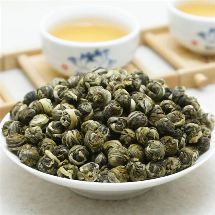 Princess Shao Fresh Dragon Pearl Organic Jasmine Green Tea Jasmine Pearl Blooming Green Tea Jasmine