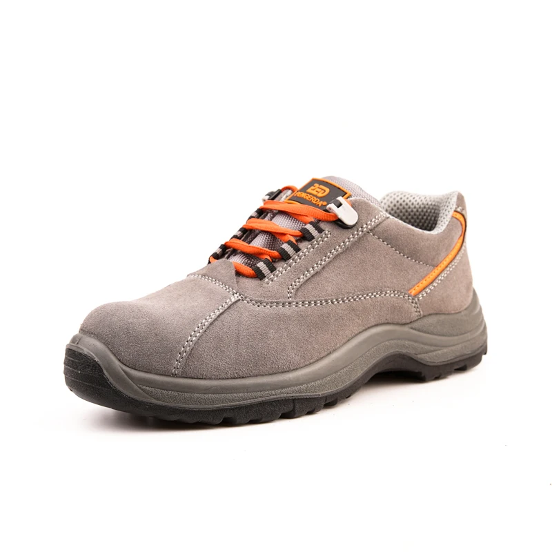 european standard CE business Anti-static cow suede leather industrial footwear safety shoes