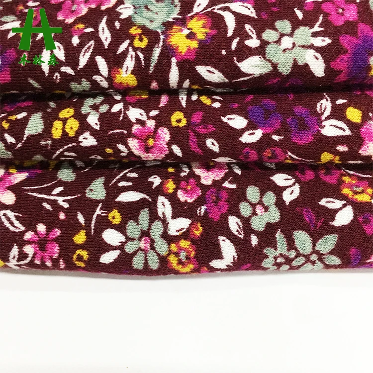 Mulinsen Textile Knitted Jersey Rayon Moss Crepe Printed 95 Viscose 5 Elastane Fabric