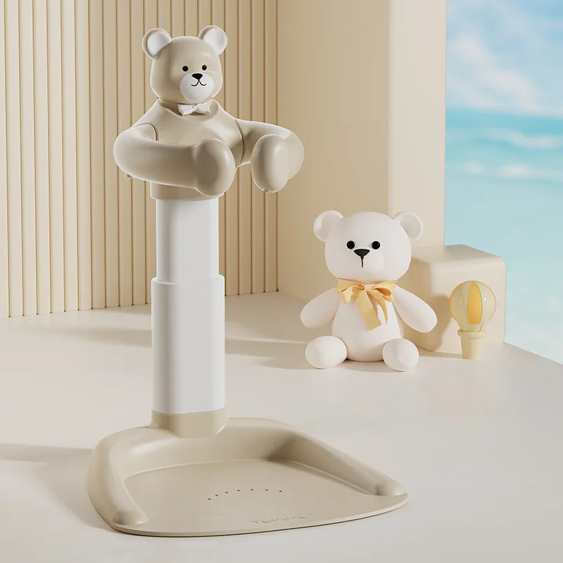 Factory Direct Cute Bear Shaped Hug Baby Bath Shower Stand Support With Bear Toys