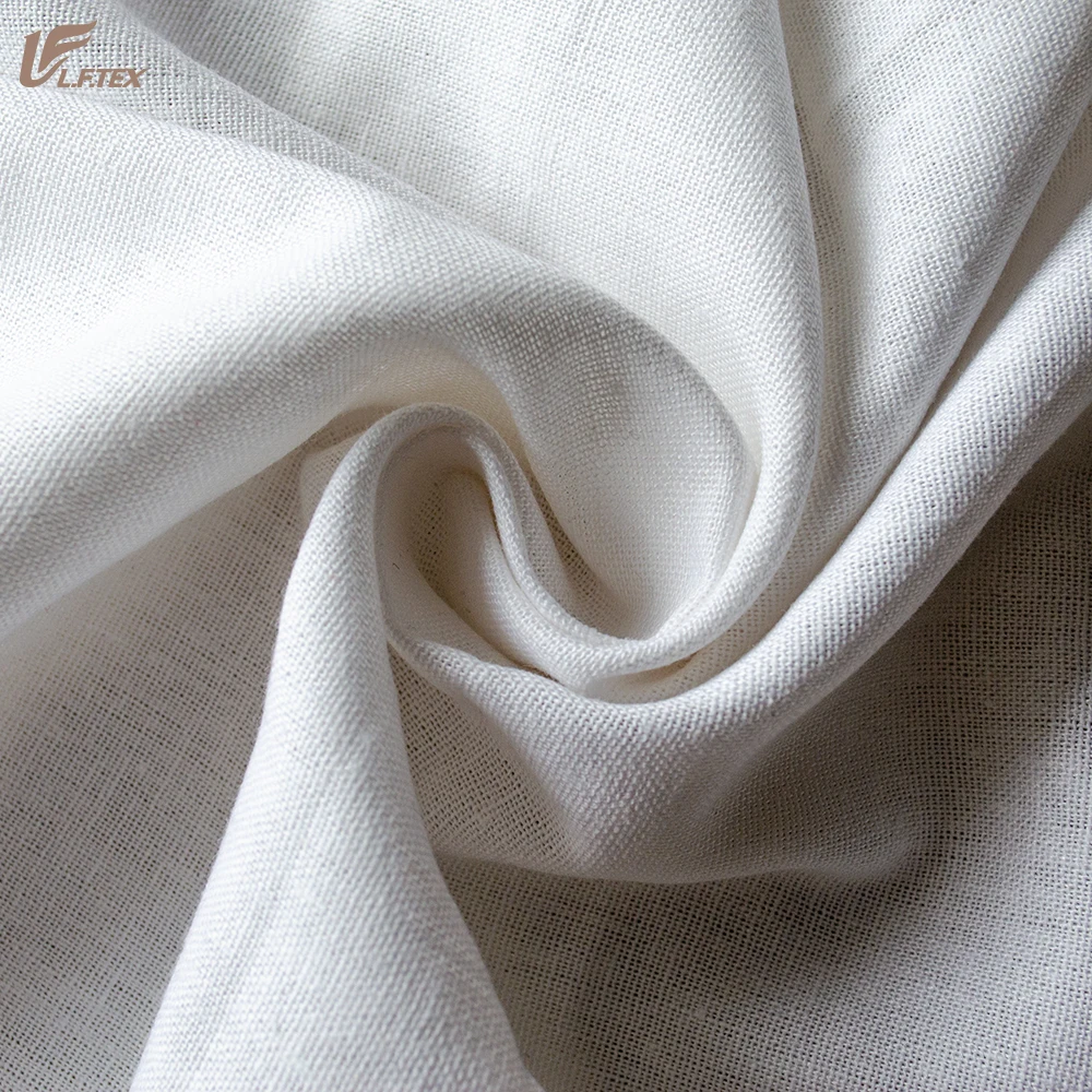 Китайская большая фабрика, мягкая и отличная Смешанная льняная ткань из вискозы по заводской цене