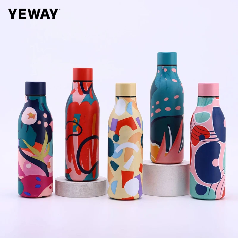 NEW Wholesale Outdoor Metal Drinking Colorful Customized 500Ml Aluminum Vacuum Flasks Thermoses Sport Water Bottle