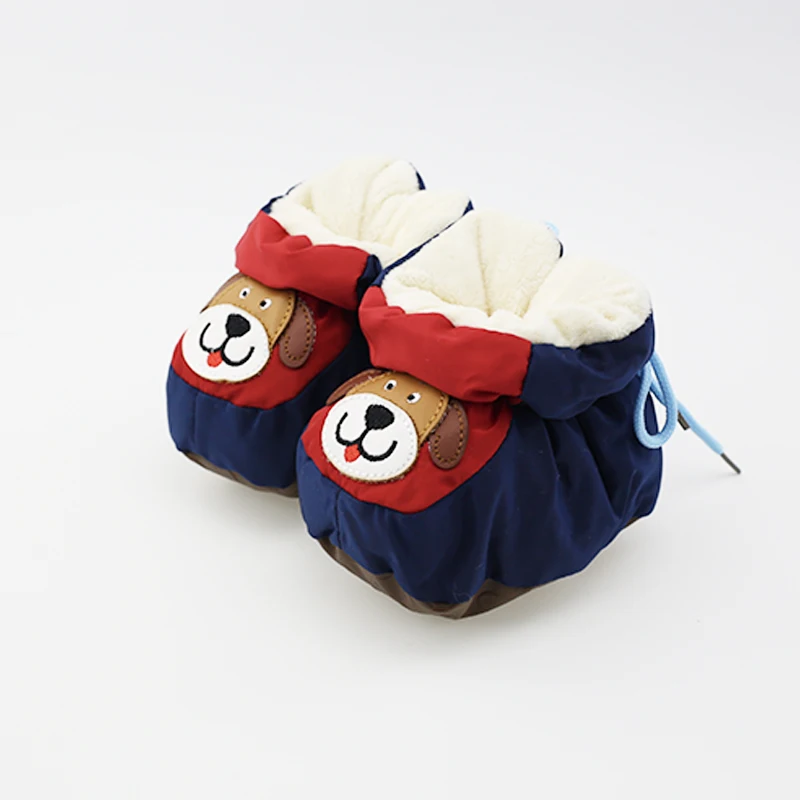 
cute cartoon soft sole super soft thick infant newborn booties fashion design toddler boots winter warm shoes 