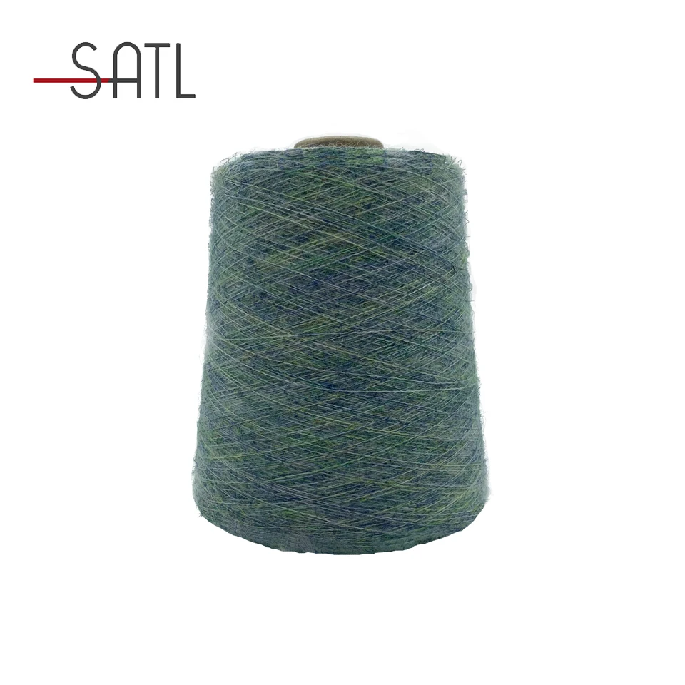 Factory Wholesale 62%Recycled Polyester 15%Polyester 15%Nylon 5%Wool 3%Spandex Air Covered Polyester Melange Yarn 1/13.5nm