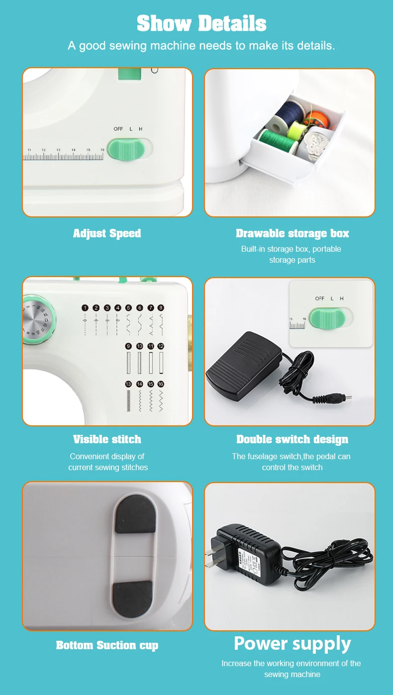 VOF Factory 33rd anniversary celebration FHSM 520 12 stitches household home use sewing machine zigzag overlock sewing machine