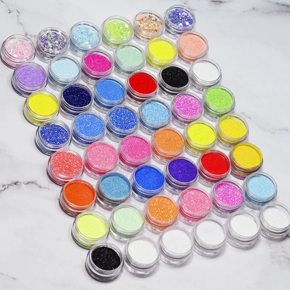 Qianya Neon Nail Powder Eyeshadow Dust Fluoren scence Effect Glitter Nail Pigment Chrome Dust Nail Glitter Decoration Eyeshadow