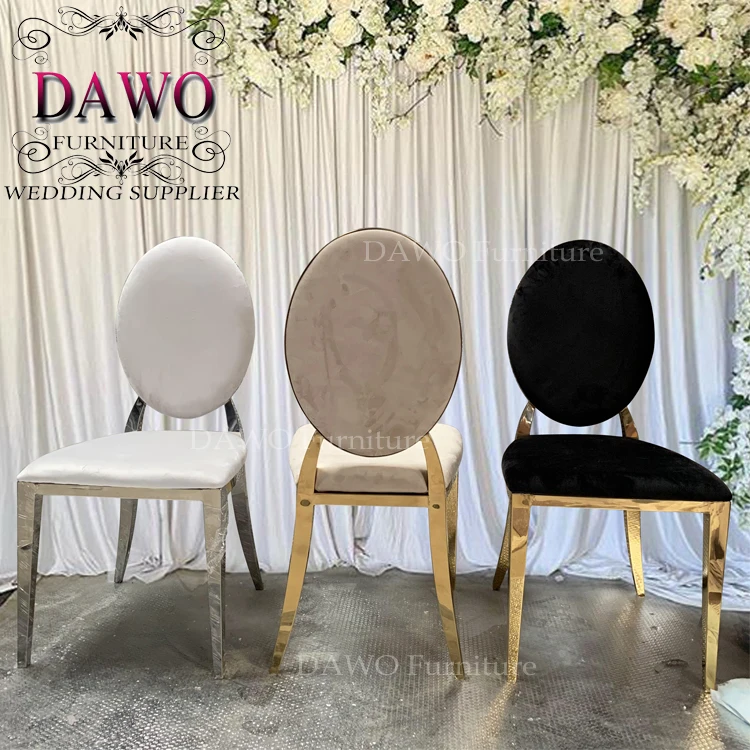Round back luxury gold wedding chair for event
