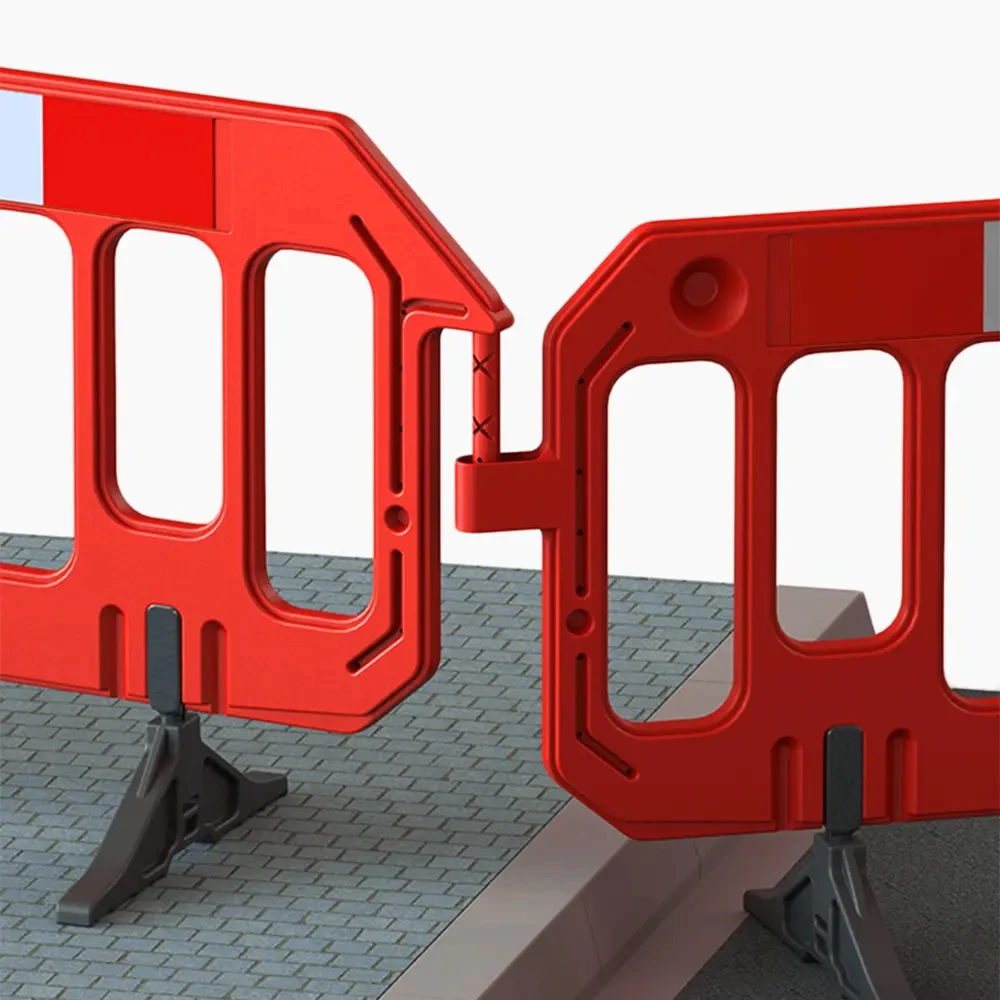 Outdoor Traffic Safety Plastic Barricade Length 1950cm Red Polyethylene Vehicle Portable Barrie