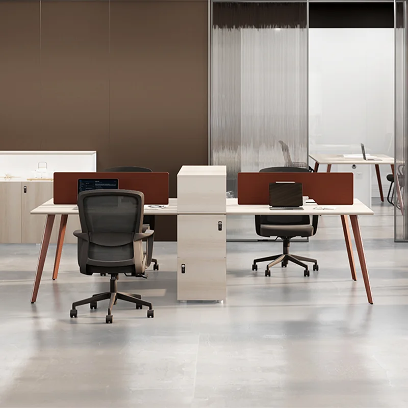 Современная офисная кабинка 2 4 человека Рабочая станция колл-центр Офисная рабочая для персонала Фошань офисный стол