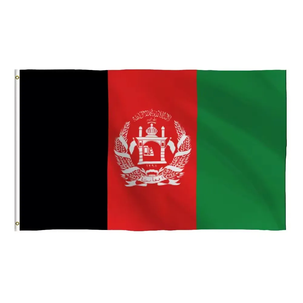 Stock  Afghanistan Flag 3 x 5 feet, 100% Polyester With Brass Grommet