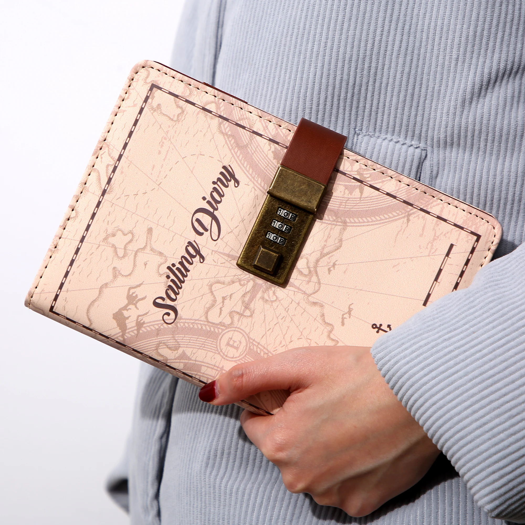 CAGIE A5 Diary with Lock  with Creative Lock Design Pen Loop  Refillable Inner Pages and Ribbon Bookmarks