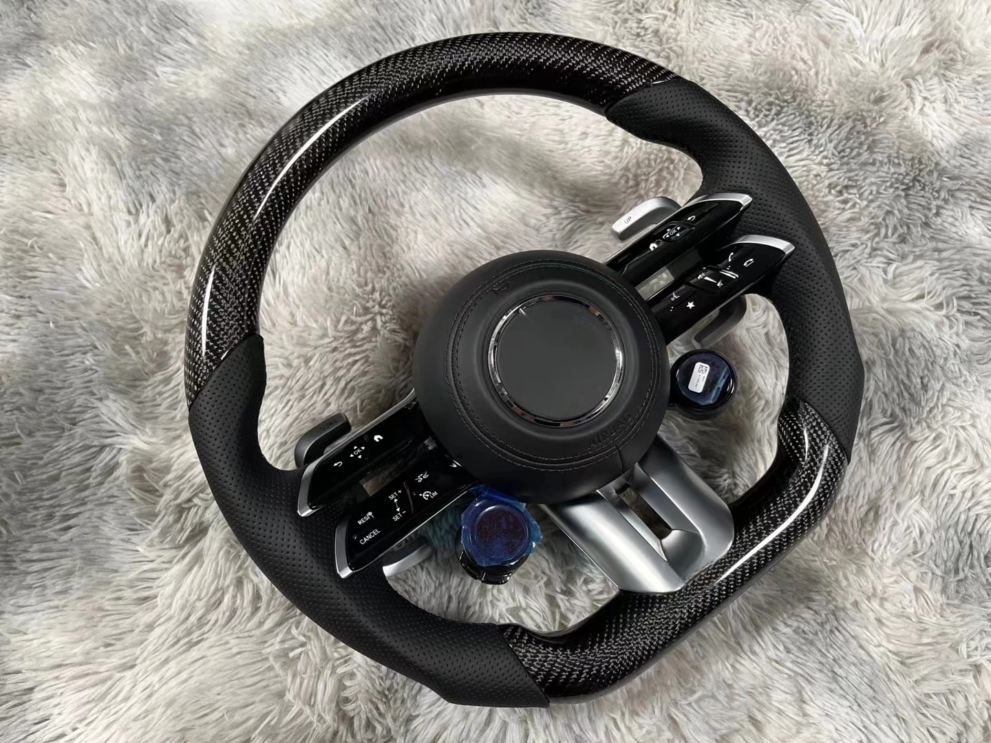 Автомобильный руль на заказ из углеродного волокна подходит для Mercedes-Benz C300 C200 C180 W204 W211W213 W205 W447 E63 Glc S G Class