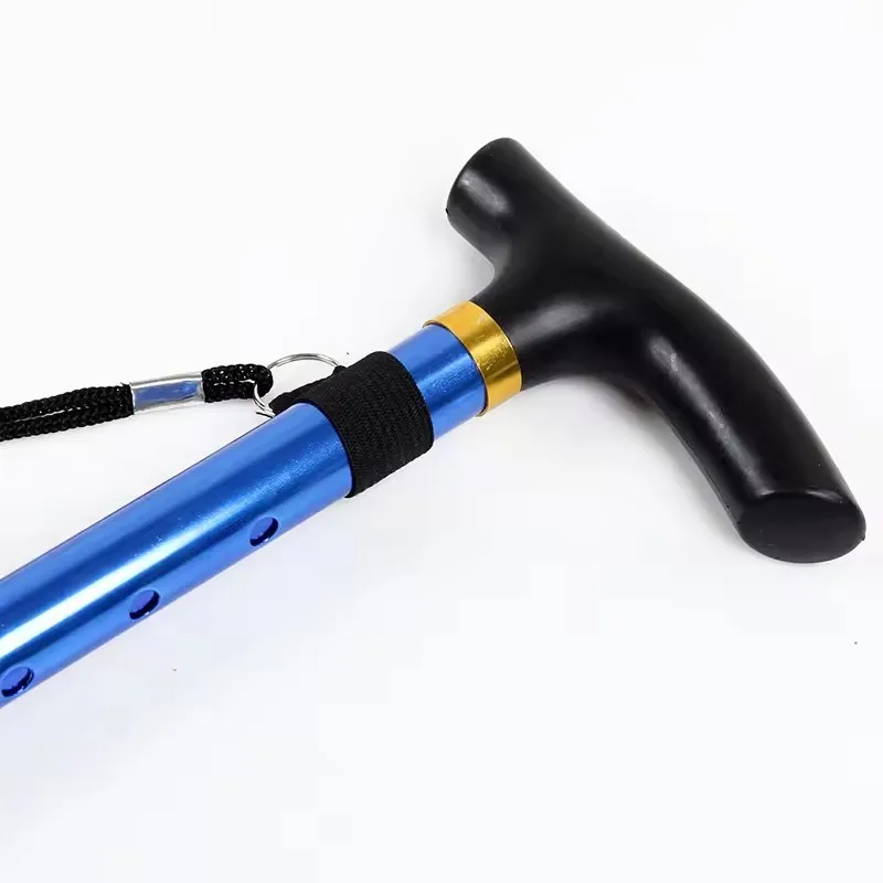 GB-803 Walking Cane For Men Women - Foldable Adjustable Collapsible Free Standing Cane Pivot Tip Heavy Duty