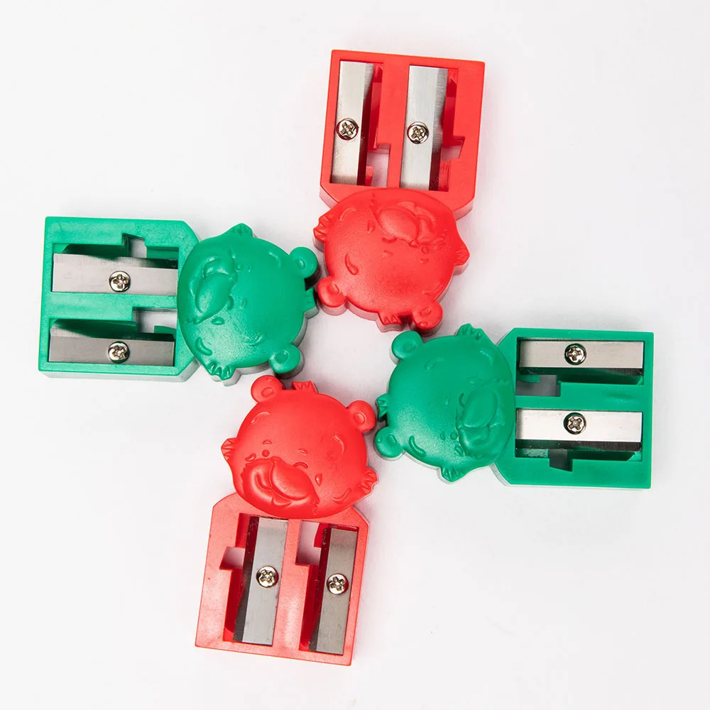 Оптовая продажа, недорогие высококачественные милые острые карандаши в форме медведя с двойным отверстием для детей