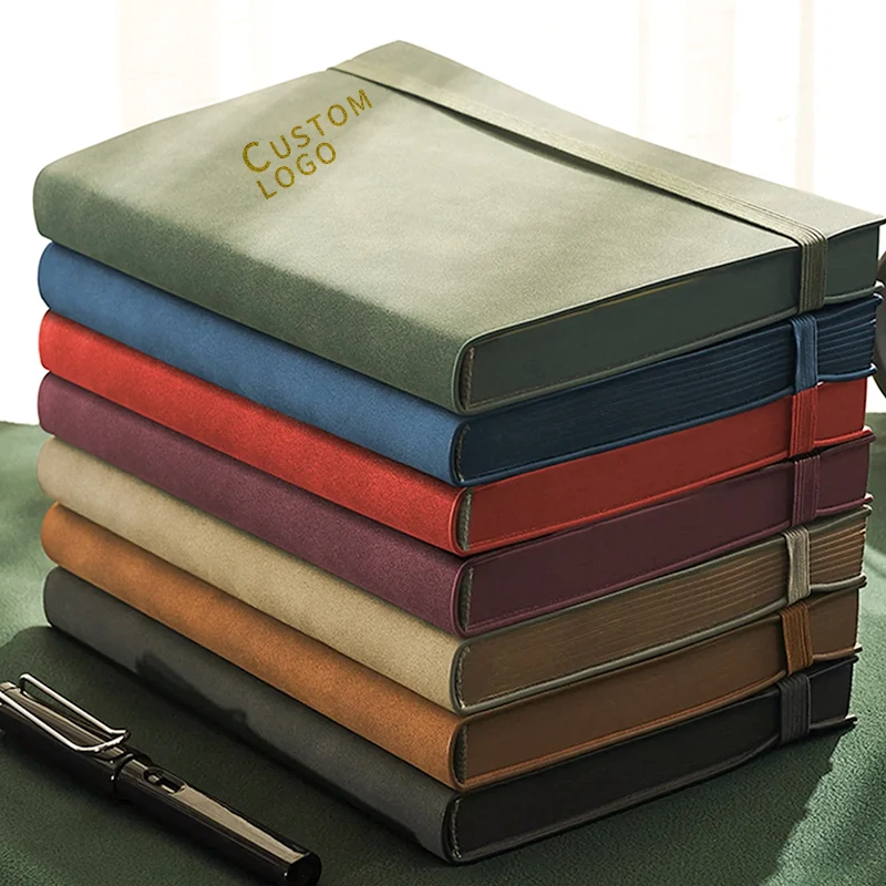 Custom logo design Color thickened Pu leather notebook Magnetic notebook and pen Custom stationery gifts