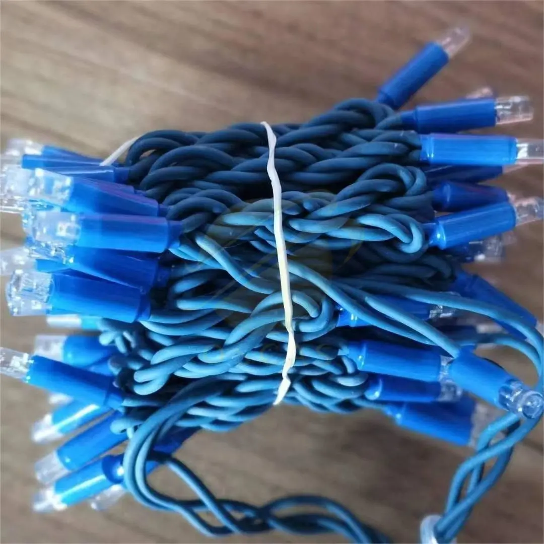 decoration waterproof rubber cable led string lights for outdoor