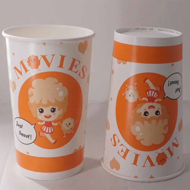 Novelty Movie theater party treat snacks buckets reusable popcorn packaging cup paper bucket for popcorn