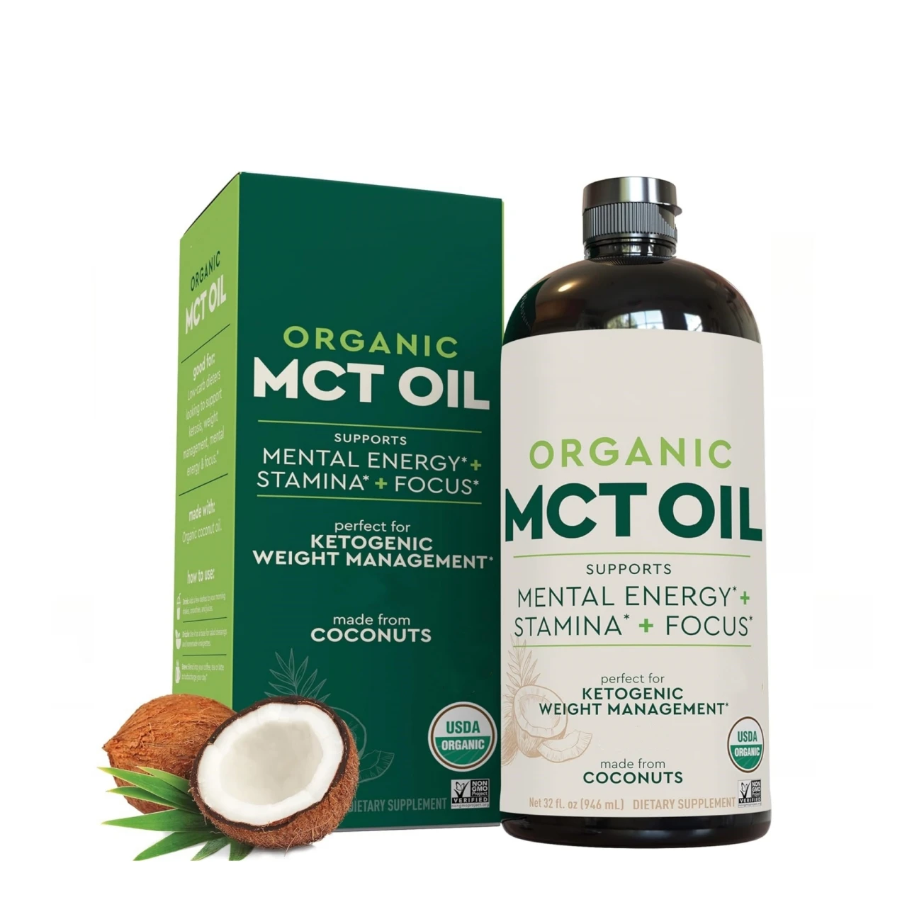 OEM &ODM Pure C8 Mct Oil liquid Medium Chain Triglycerides Oil bulk food grade mct coconut oil
