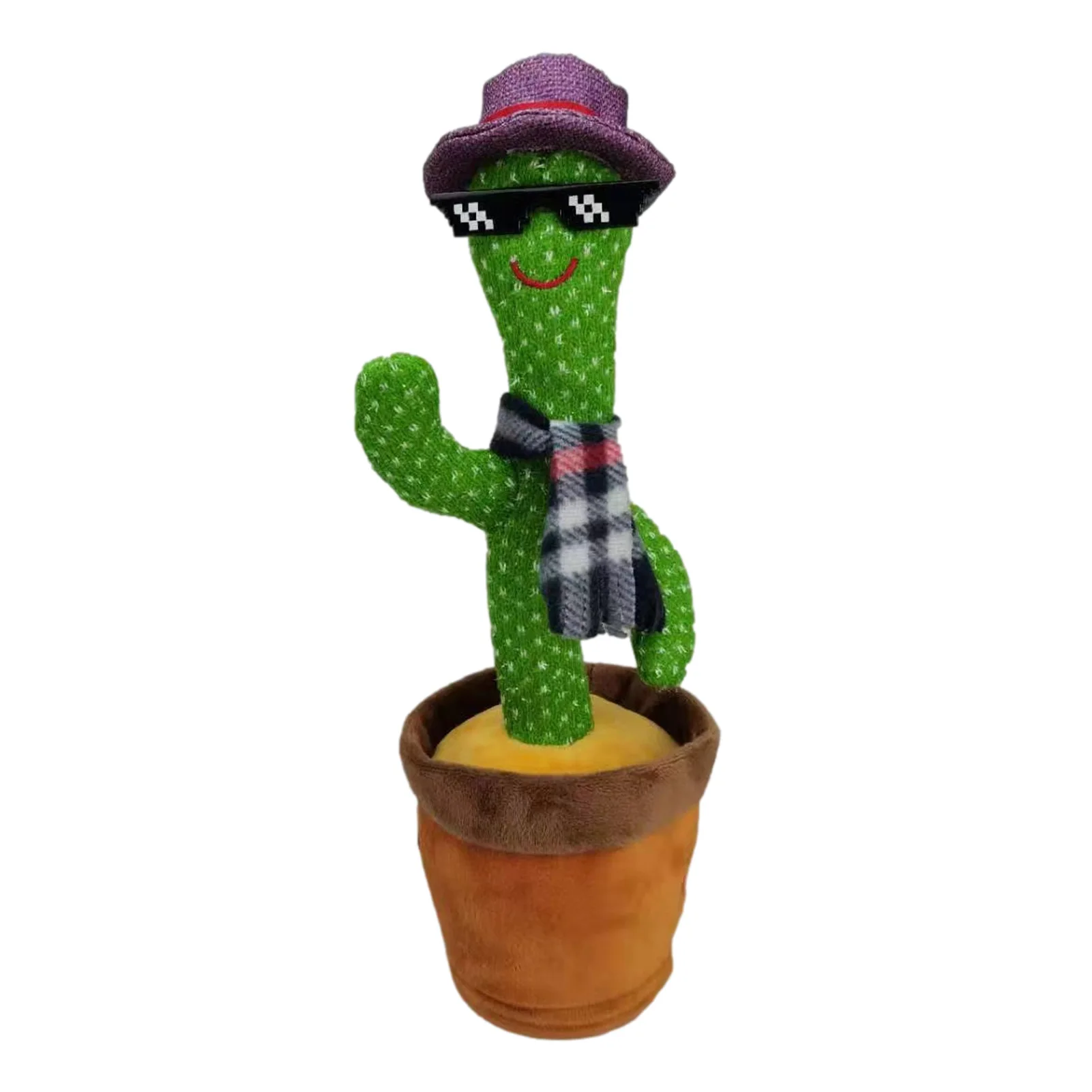 New Arrival Custom Hot Sale USB Charging Cute Stuffed Flowerpot Dancing Talking Cactus Plush Toy for Children