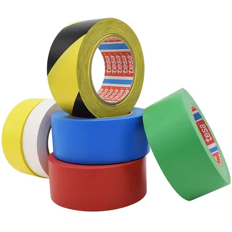 Tesa 4169 Premium Soft PVC Floor Warning Cloth Tape Waterproof And Wear Resistant Floor Marking Reflective Rubber Tape