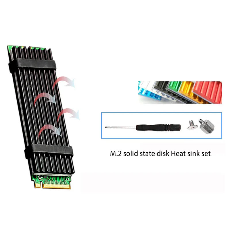 Новое поступление 70*22*3 мм алюминиевые радиаторы медный смеситель для M.2 2280 nvme SSD теплоотвод охладитель воздуха небольшой теплоотвод