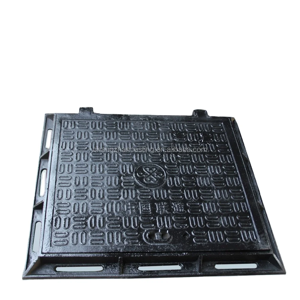 Casting manhole cover D400 600mm square manhole cover with ring