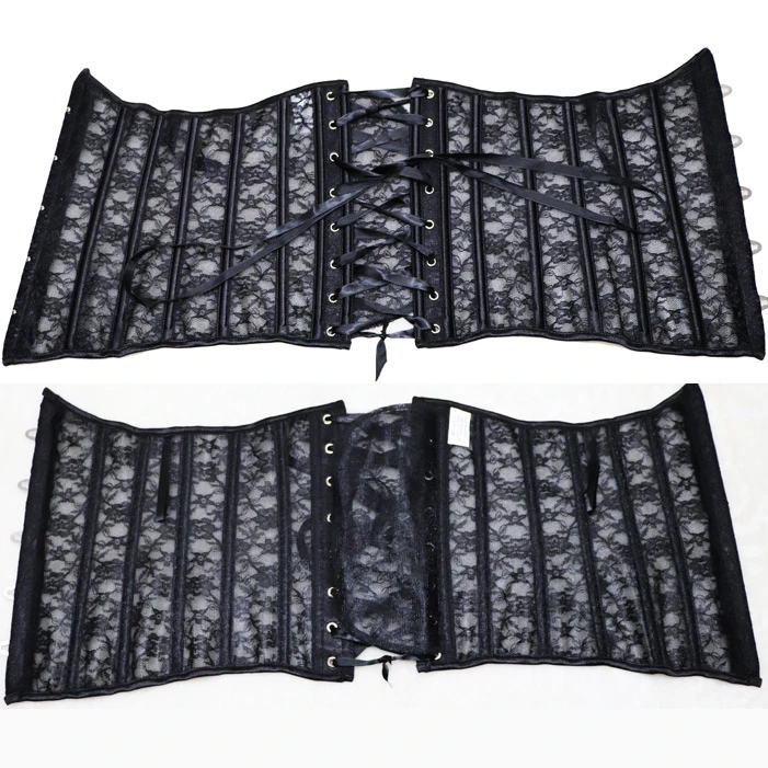 Sexy Corset Women Gothic Corset Top Curve Shaper Modeling Strap Slimming Waist Belt Lace Corsets Bustiers Black White