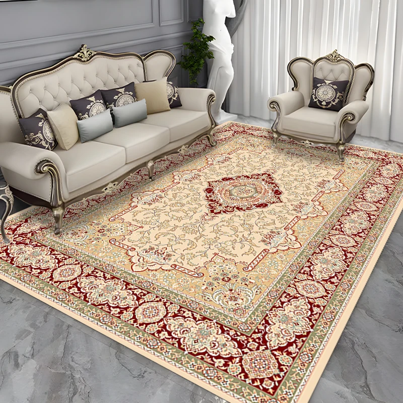 Modern Geometric Soft Printing Carpet and Rugs Machine Made Anti Slip Area Rugs for Living Room Floor Carpet