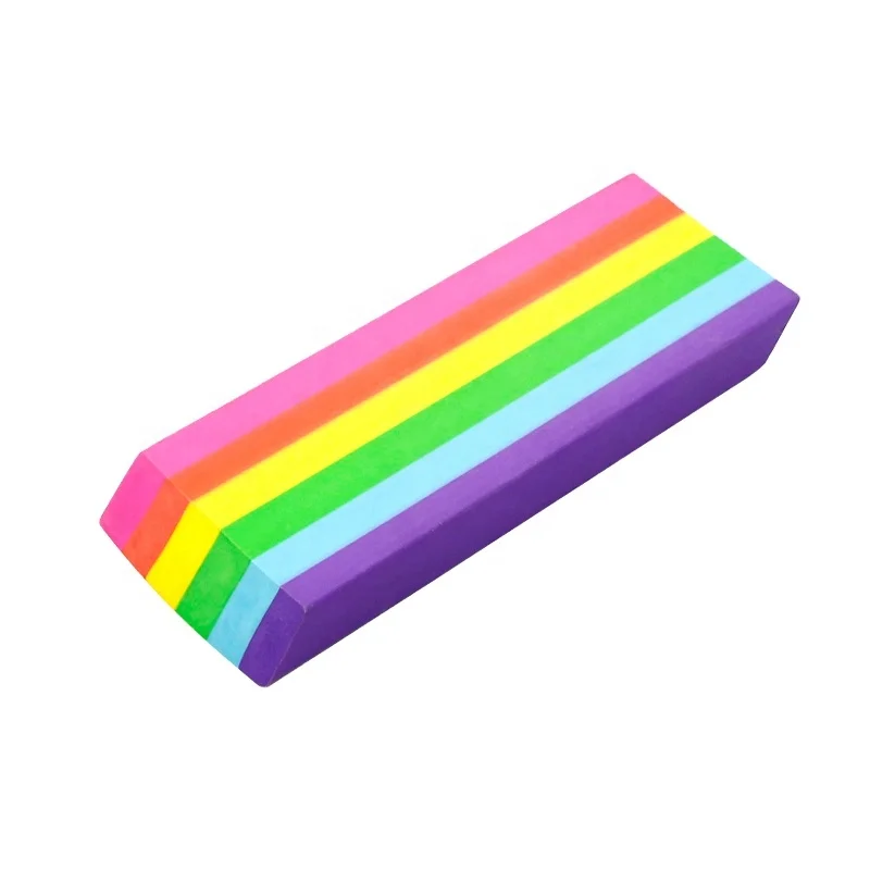 XDDU-3 sododo top selling popular children's rainbow striped eraser