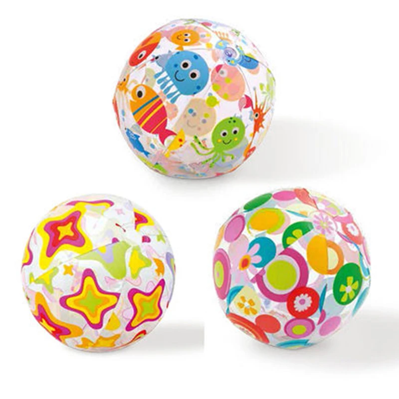 
INTEX-59040 LIVELY PRINT BALLS Inflatable Beach Toy Children Beach Ball Beach Game Toy Ball 