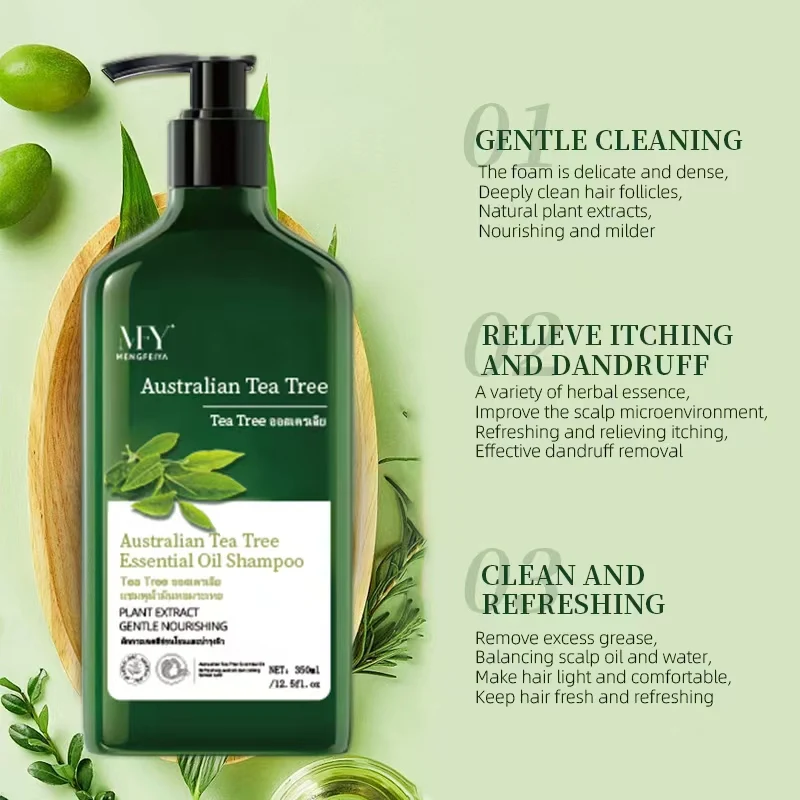 Contains rosemary, keratin, tea tree shampoo to clean and refresh, relieve itching and dandruff sulfate & paraben-free shampoo