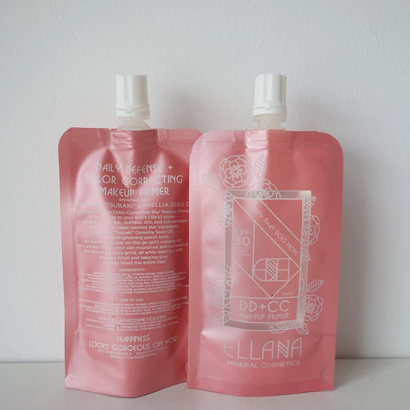 Custom Stand Up Foil Doypack Shampoo Pouch Packaging Bag Cosmetic Spout Pouch For Liquid