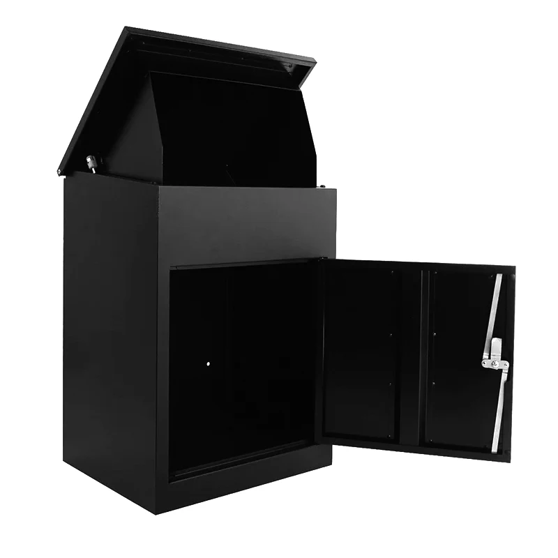 Wall Mounted Parcel Drop Box Waterproof  Postbox Steel Mailbox Cabinet Metal Box Outdoor