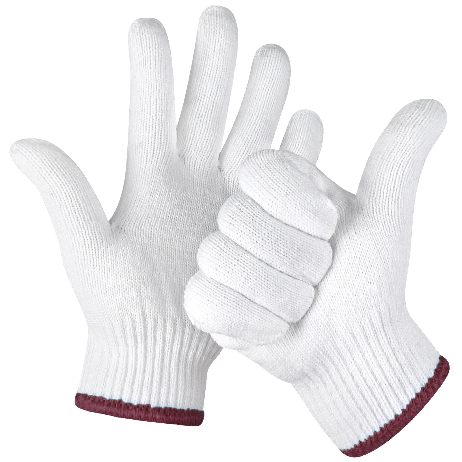 Оптовая продажа из Китая промышленные/строительные перчатки калибра 7/10 Guantes белые хлопковые трикотажные защитные рабочие