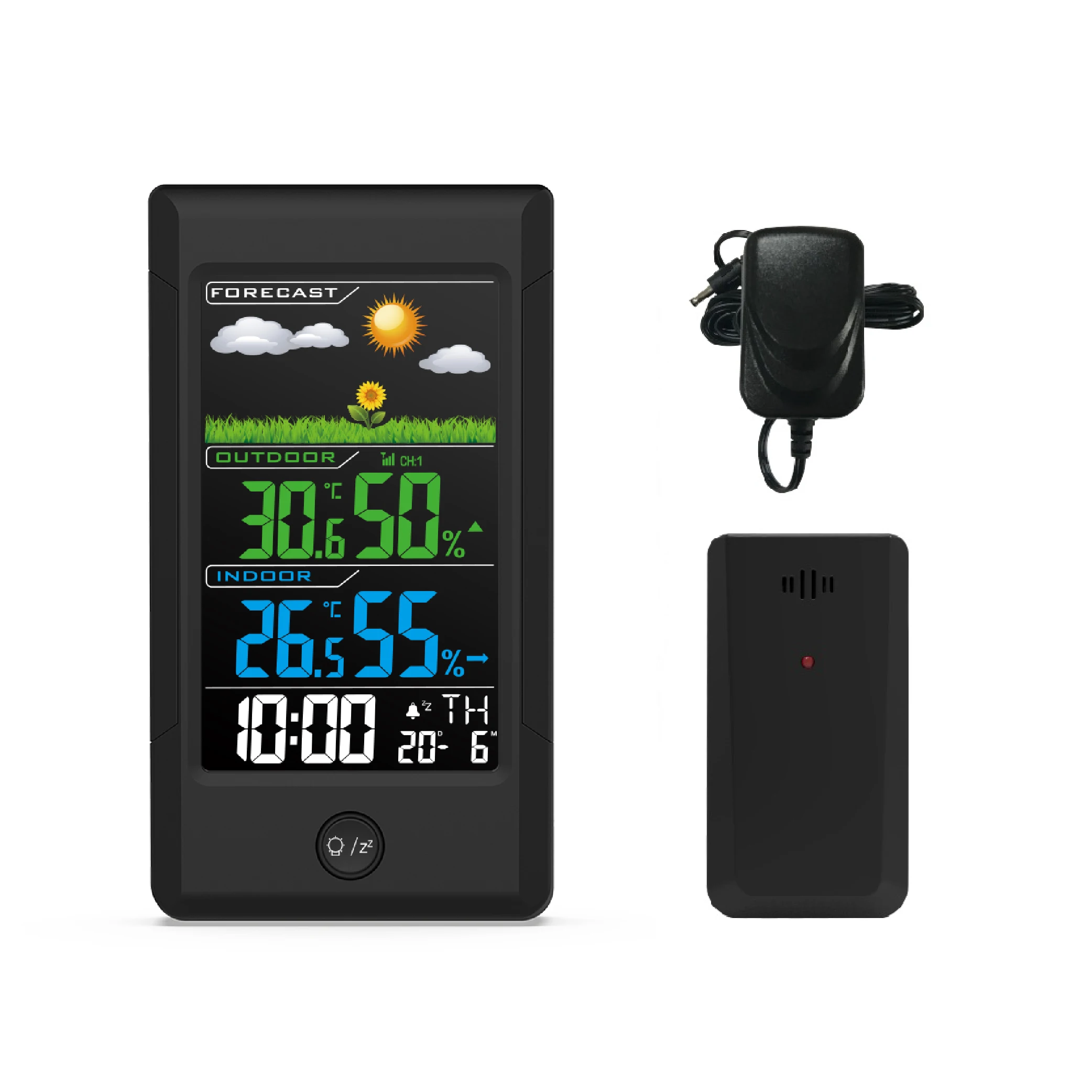 Ультразвуковая Метеостанция EWETIME цветное радио часы распродажа термометр домашняя метеостанция