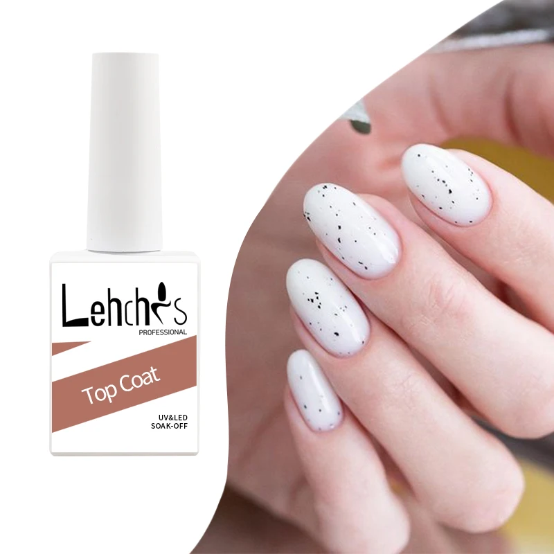 Eggshell Effect Long Lasting LED UV Velvet Matte Top Coat Flakes No Wipe Nail Polish Quail Egg Shell Gel Clear Top for OEM/ODM