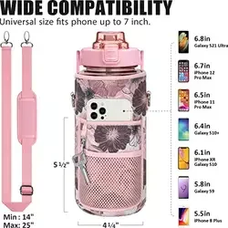 64 oz  Sleeve Insulation Cup  Protective Glass Universal water bottle With Rope