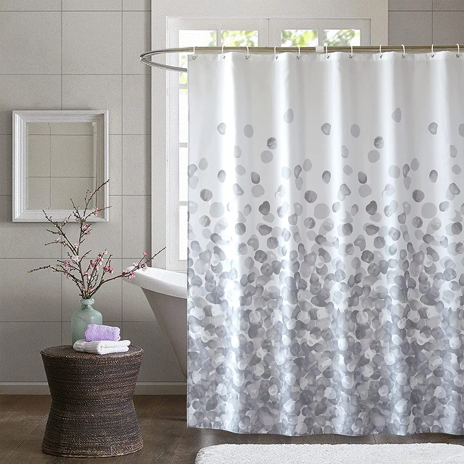 Shower Curtain Liner Floral Bird Butterfly Print Fabric Shower Curtain For Bathtub Bathroom Decor Waterproof Bath Curtain