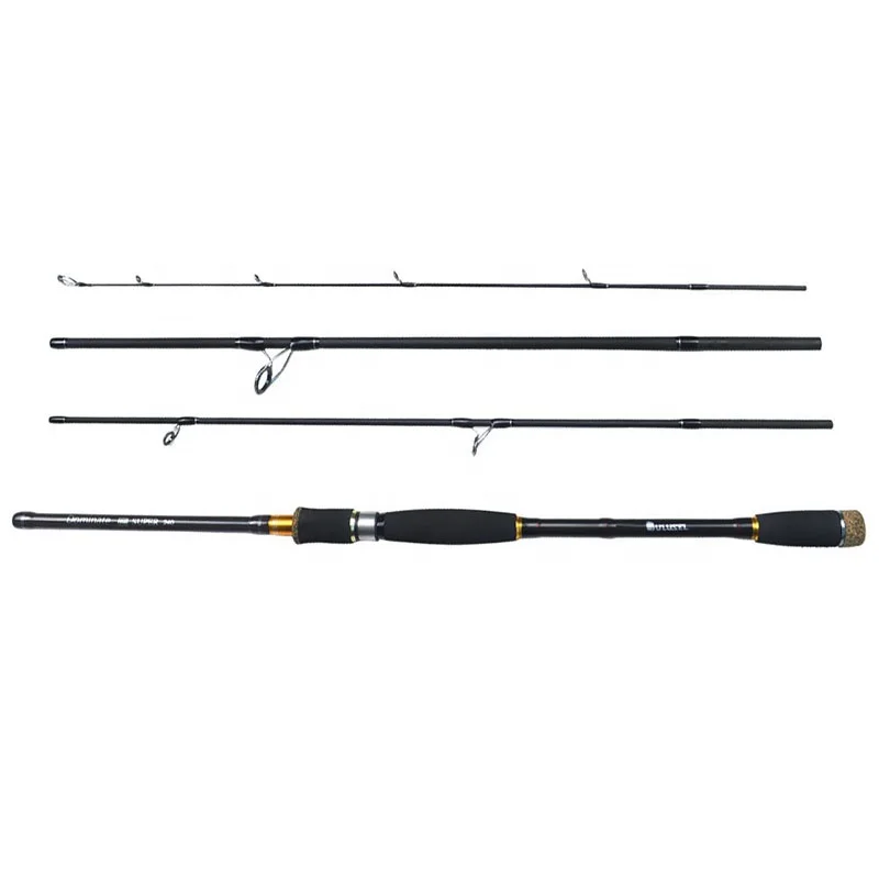 FJORD Wholesale 1.8m2.1m2.4m2.7m3m Telescopic Carbon Fishing Spinning Rod with 4 Sections