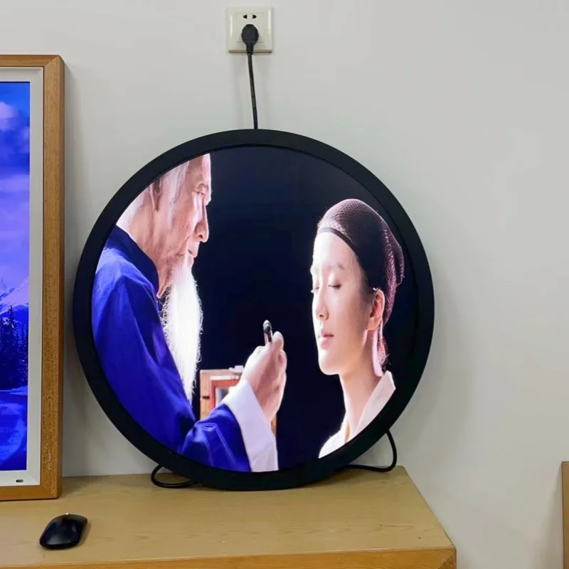 24' circular touch screen monitor capacitive touch 1280 * 1280 high resolution hdm input high brightness round lcd tv
