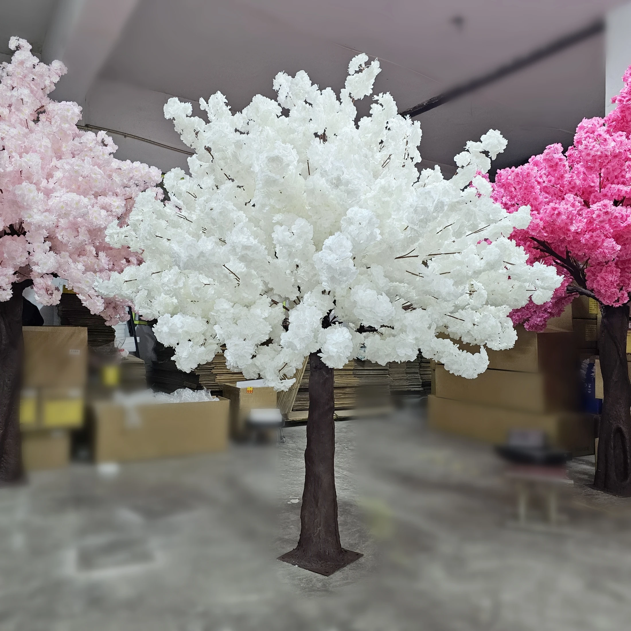 Event Decoration Supplies White Sakura Pink Red Fake Cherry Blossom Tree 2 m for Wedding Birthday Table Centerpiece Party Decor
